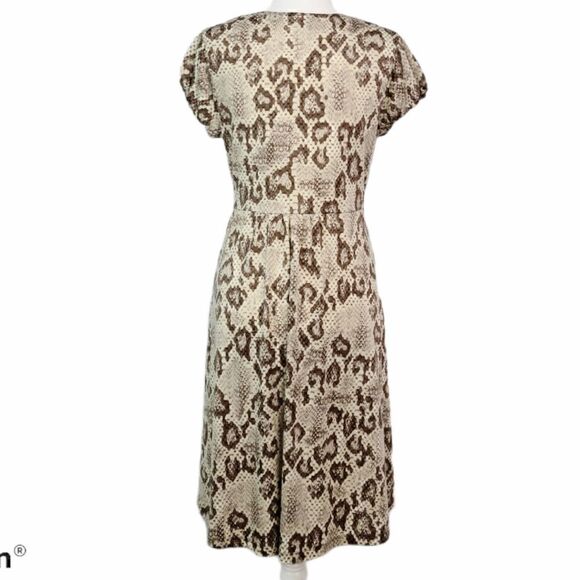 Animal Print Brown Casual Summer Dress M - Picture 8 of 11
